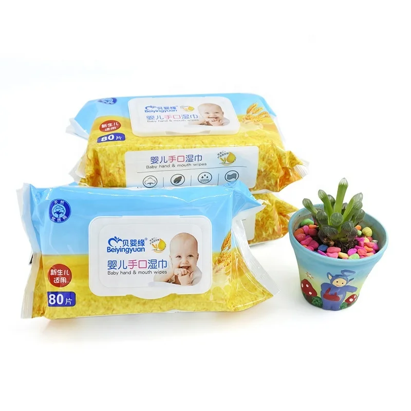 

China Factory Soft Touch Alcohol Free Disinfecting Single Sachet Baby Cleaning Wet Water Wipes