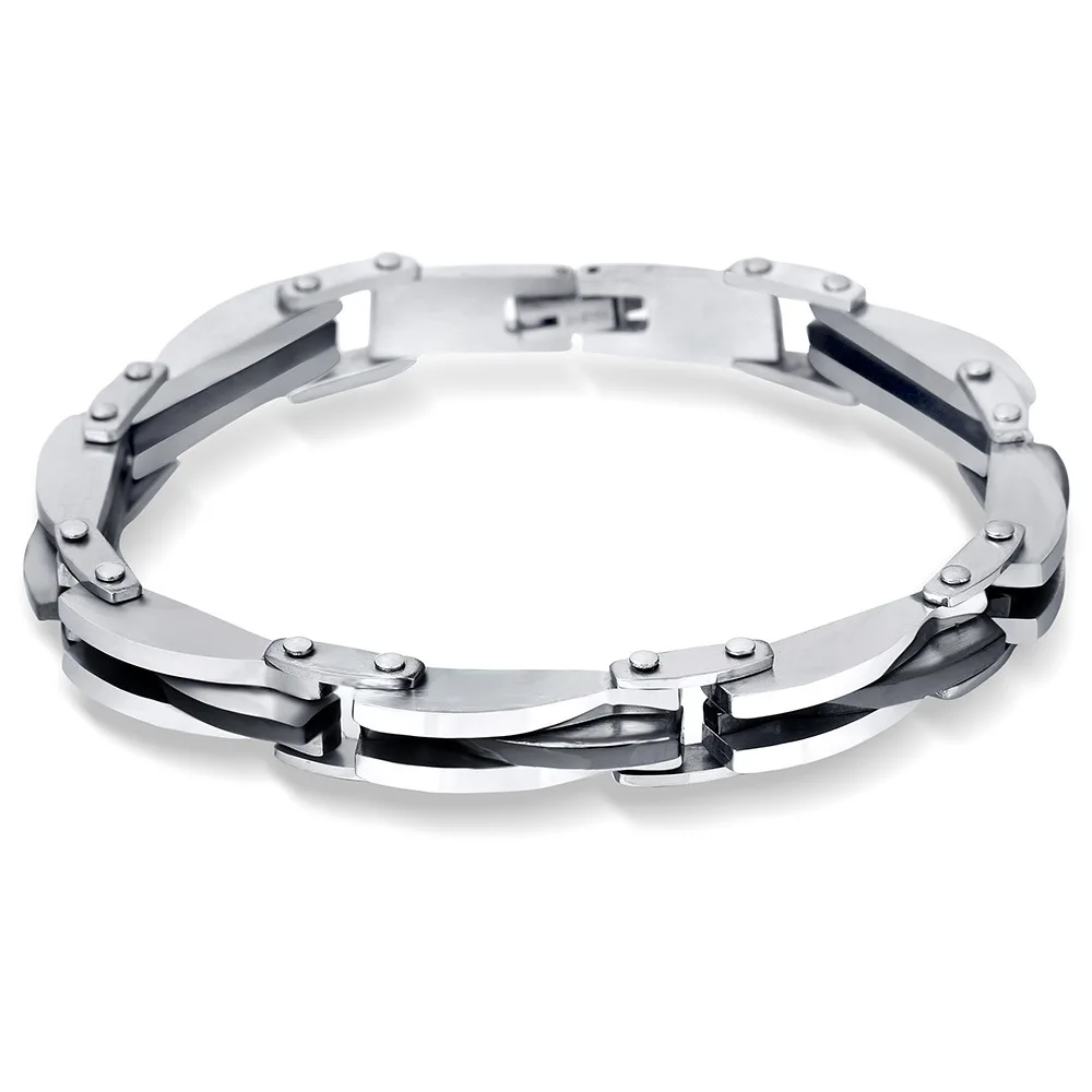 

Latest Designed Cool Stainless Steel Link Chain Bracelet High Quality Stainless Steel Bike Chain Bracelet For Men