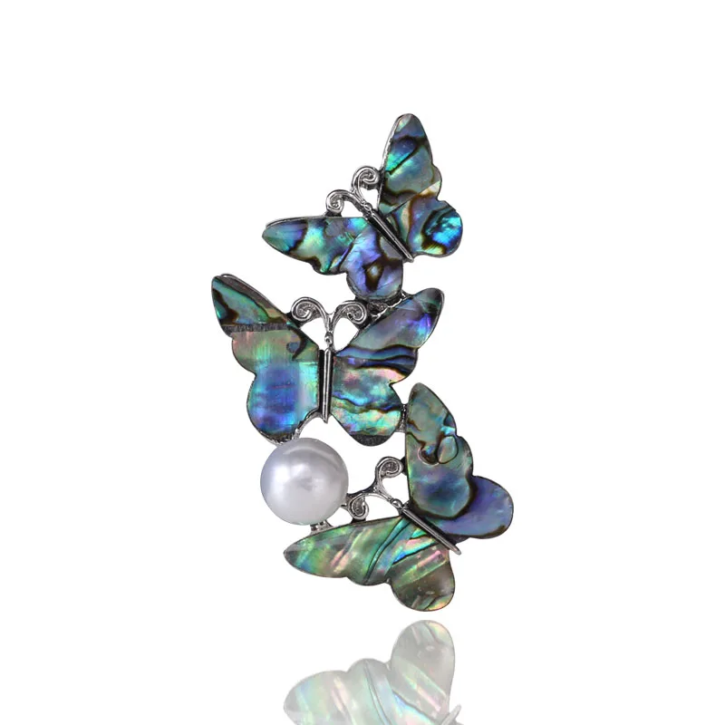

Wholesale Double Butterfly Euro American Creative Silver Metal Winter Scarf Pins Brooches