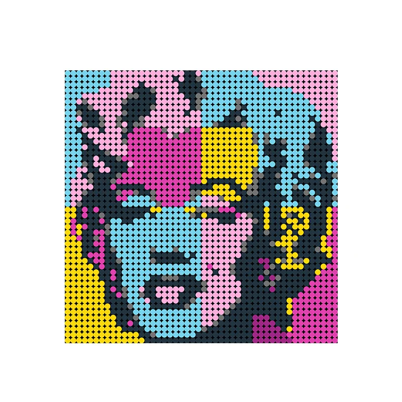 

Buildmoc Pixel Painting Series Marilyn Monroe V1 Legoingly Bricks Painting Custom Art Mosaic Building Blocks Set Child Toy, Multi