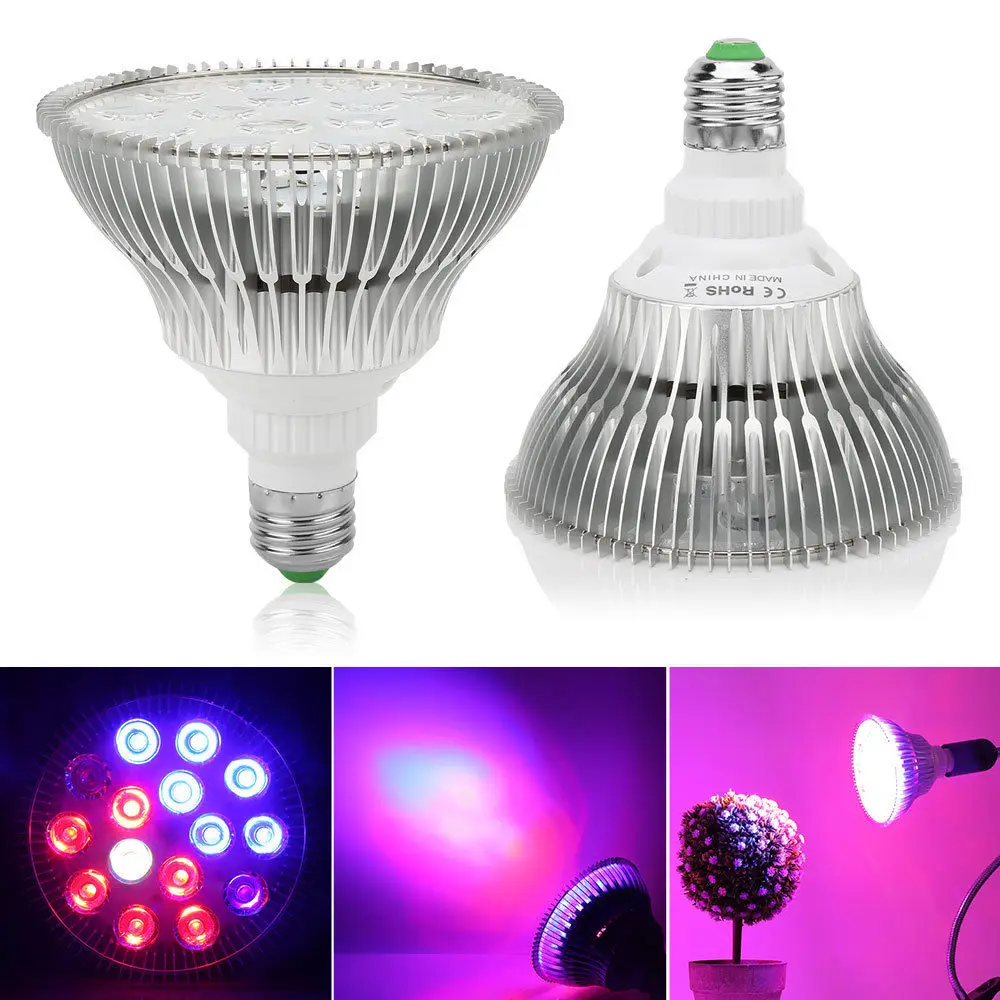 Replaceable E27 Full Spectrum Lighting Lamp Red Blue Bulb Flower Grow Light Led Home Growth for Agriculture Plant Seeds Bulbs
