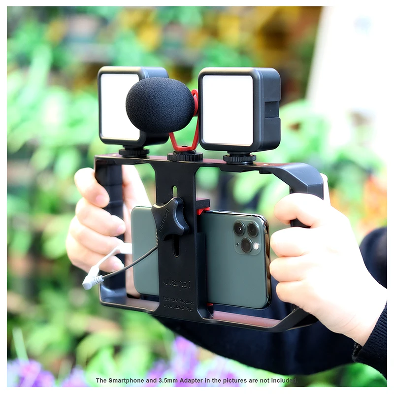 

Ulanzi Combo 4 All In One Vlogging Kit, U-Rig Pro Vlog Cage+VL49+ Microphone VM-Q1 Vlog Set