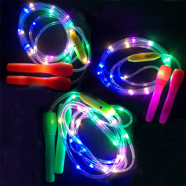 

Night Sports Colorful Fitness Training Locking Skipping Glow In The Dark Kid Led Jump Rope Gift For Kids And Adult Led Jump Rope