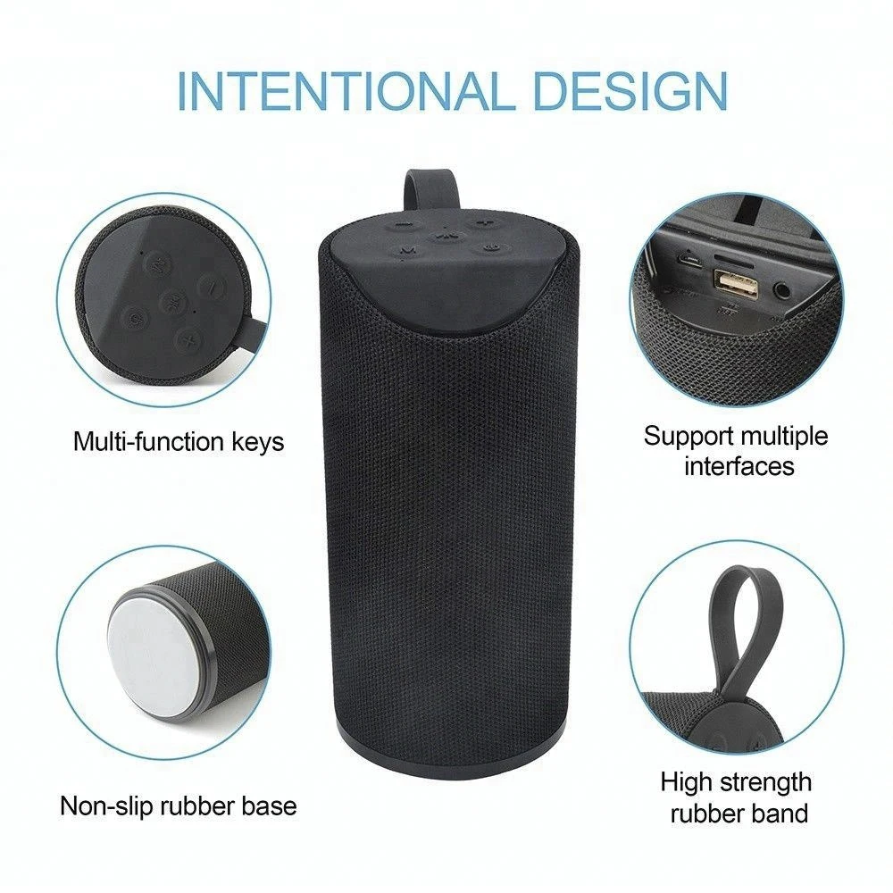 Portable 113 Cloth Wireless Speaker V4.2 Fabric BT Speaker Customize 113 Speaker Support TF/USB/Hands-free Call - ANKUX.COM