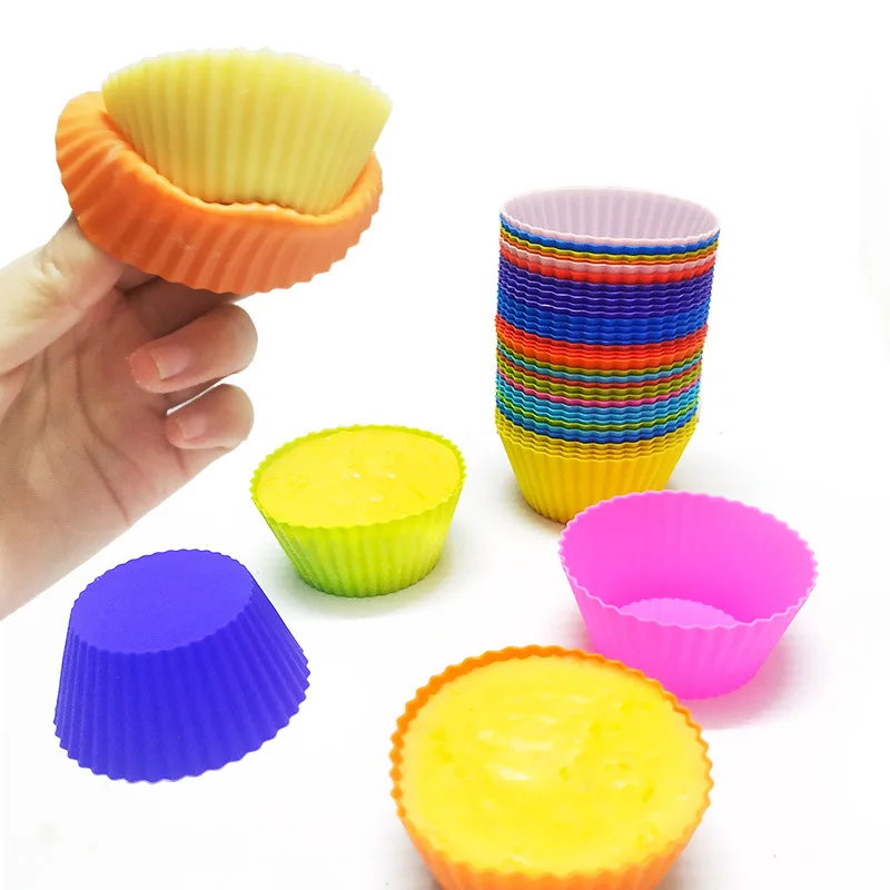 

GC Silicone muffin cup round 7cm cake mold baking tools molde de silicona reposteria moldes para gelatina decoracion pasteles