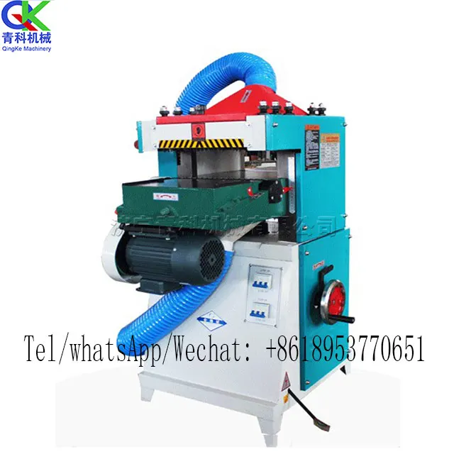 Automatic double side wood planer machine 6KW thicknesser wood planer for wood working is of high efficiency