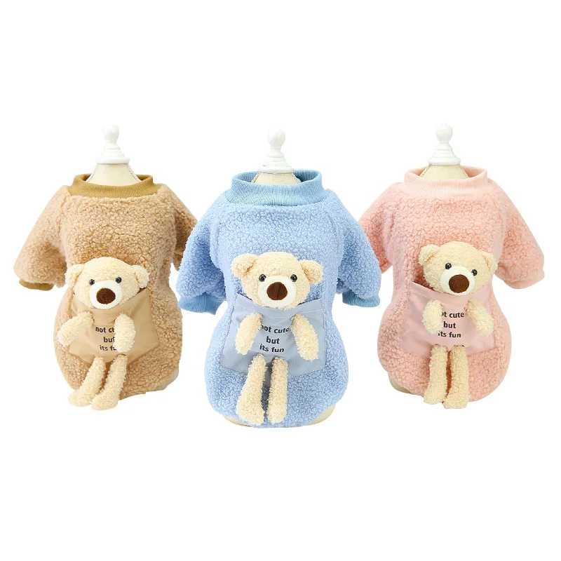 

2021 New Design Cute Back Bear Custom Fashion Pet Dog Clothes Warm Pet Dog Clothes, Picture showed