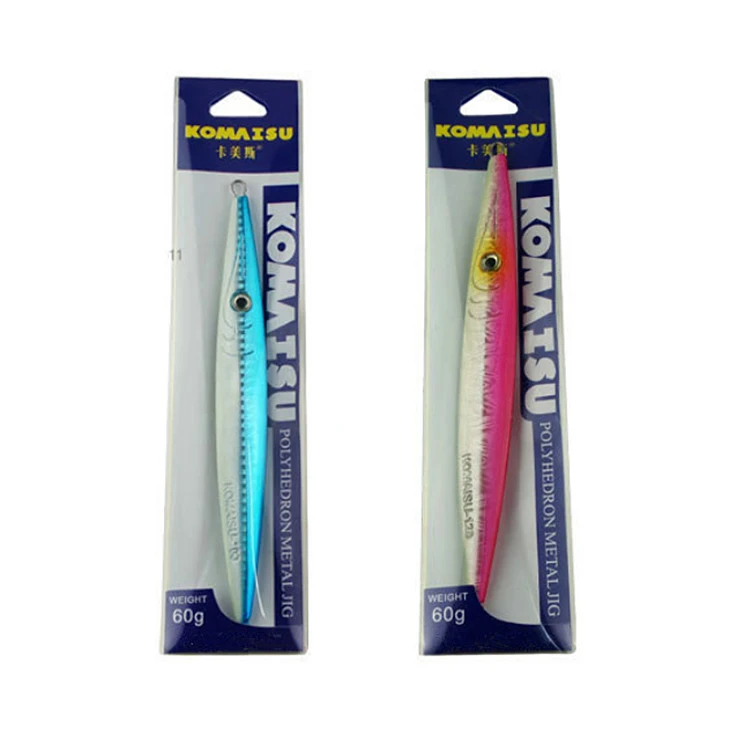 

Factory direct sale blue pink fishing lead material iron plate lure lead fish