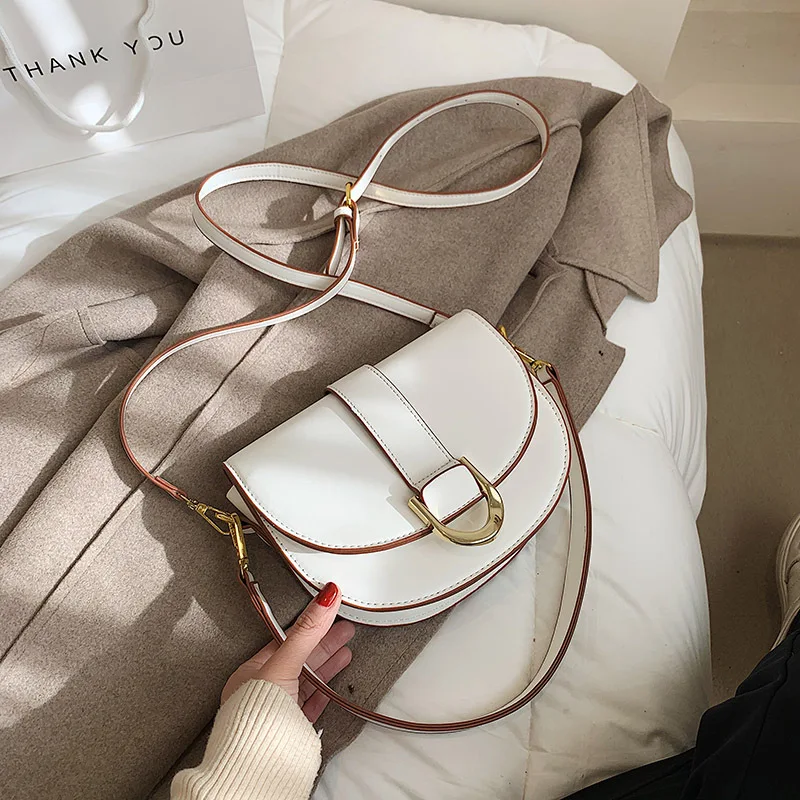 

Wholesale Designer Handbags Horseshoe buckle semicircle bag 2021Saddle bag cross should bag fashion trends handbags for ladies, Mix color or custom colors