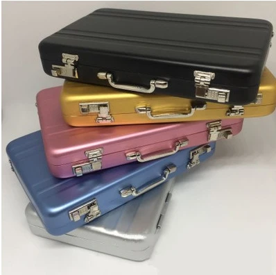 

Design Aluminum Card Holder Briefcase Business Card Case Storage Box Name Card Holder