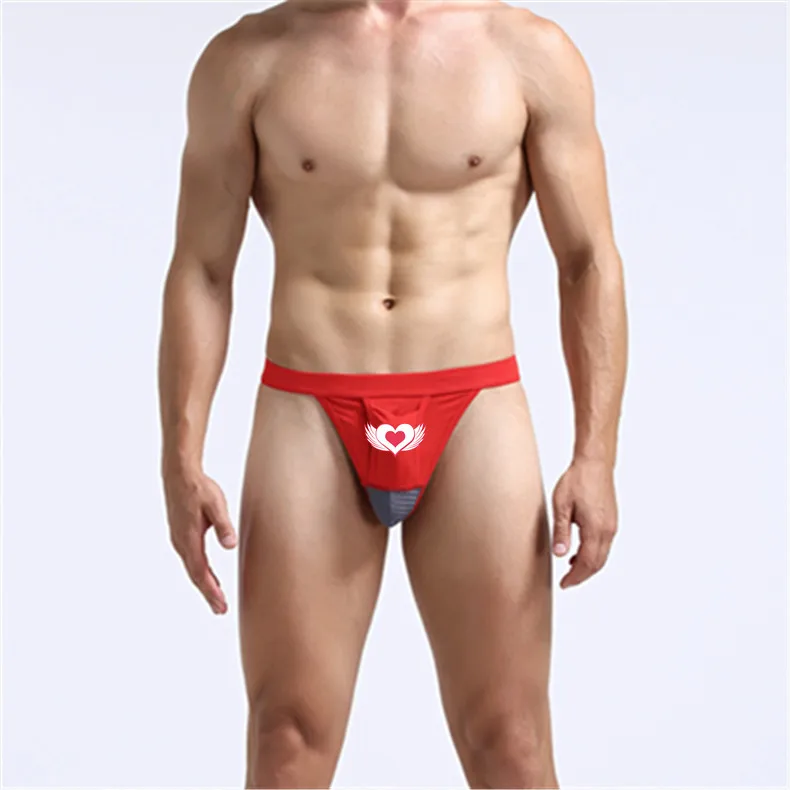 

Customized bullets up and separate bins for men's underwear T-pants U-convex mesh support sexy thong GAY, Optional
