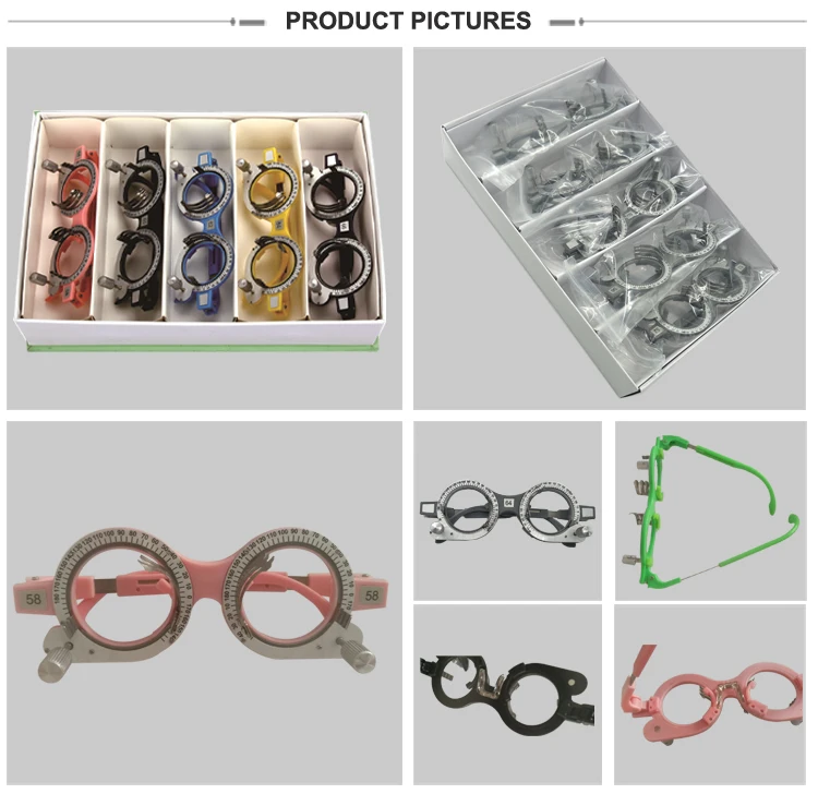 China best quality ophthalmic equipment colourful trial lens frame
