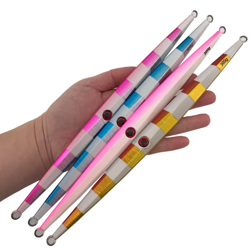 

Exquisite laser speed sinking deep sea iron boat fishing trolling bait Deep sea bait big heavy deep sea killer, Seven color