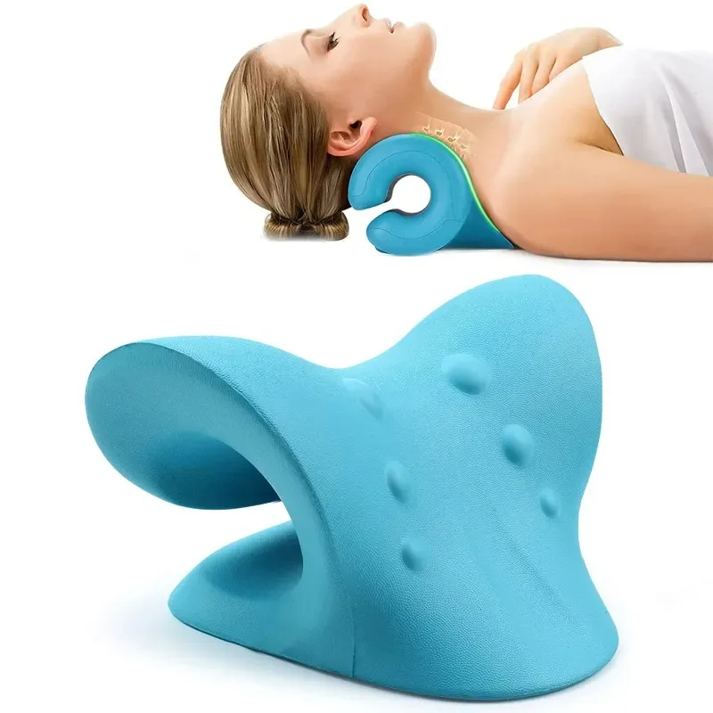 

Pain Relief and Cervical Spine Alignment Neck and Shoulder Relaxer Cervical Traction Device Chiropractic Pillow Neck Stretcher