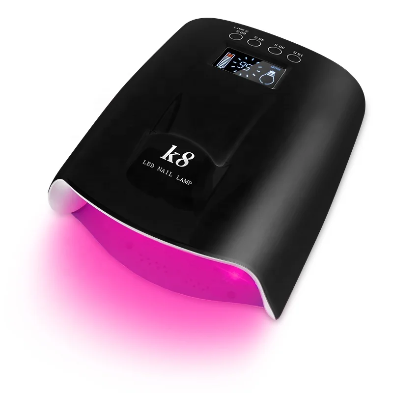 

60W Rechargeable Cordless Sun UV LED Lamp Nail dryer For Curing All Gels Dryer Lamp Polish Light with LCD Timer Sensor