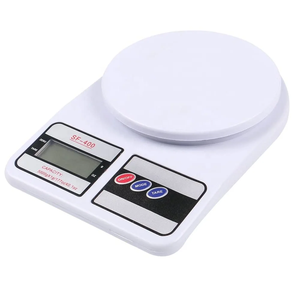 

Multifunction Food Weighing Scales Hot Sale Sf-400 5kg Electronic Digital Kitchen Scales, White