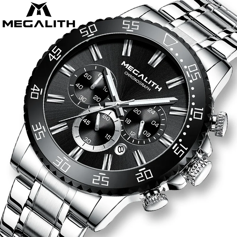 

MEGALITH Sport Watch for Men 3ATM Waterproof Chronograph Digital New Fashion Male Wrist watches Quartz Men's Wristwatches