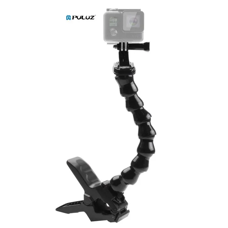 

China manufacturer PULUZ Action Sports Cameras Jaws Flex Clamp Mount for DJI Osmo Action, Xiaoyi and Other Action Cameras