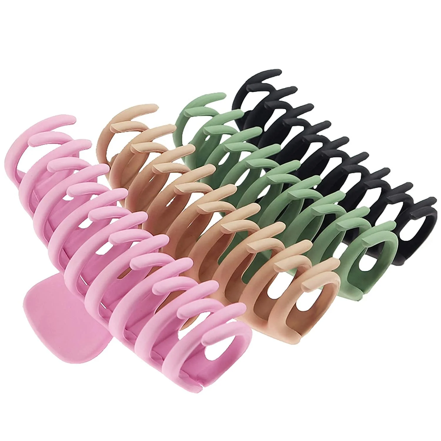

MIO Big Hair Claw Clips for Women Large Claw Clip for Thin Thick Hair 90's Strong Hold 4.4 Inch Nonslip Hair Clips 4pcs