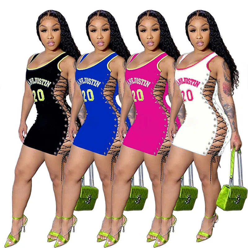 

Best selling sexy hollow out women dress striped skirt summer casual dress skirt bandage dress for women, As pictures