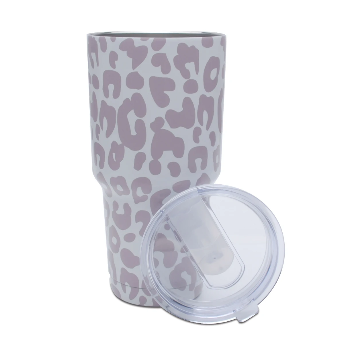 

RTS 30 Oz White Leopard Tumbler Popular Stainless Steel Double Wall Vacuum Cup Cute Fashionable Women Gift Cheetah Tumbler