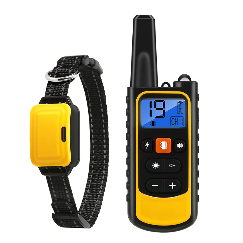 

Maozhan Newest IP67 Waterproof Rechargeable Train 3 Dogs Shock Collar 800M Remote Dog Training Collar With LED Display