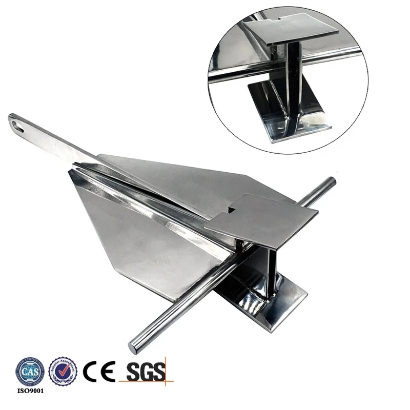 
China Manufacture Boyitech Marine 316 Stainless Steel Boat Danforth Anchor For Sale 1.5-100kg 