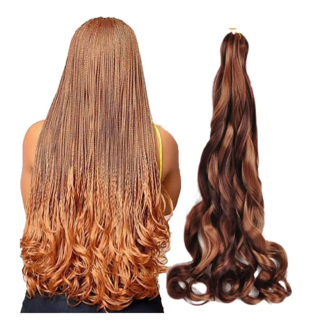 

Synthetic French Curls Spiral Curl Braiding Hair Long Curly Loose Wave Braid Crochet Hair Wavy For Hair Extensions