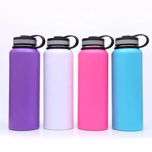 18Oz 32Oz 40Oz Double Wall Wholesale Wide Mouth Powder Coating Vacuum flask Thermos Leak-Proof Travel  Water Bottle Tumbler