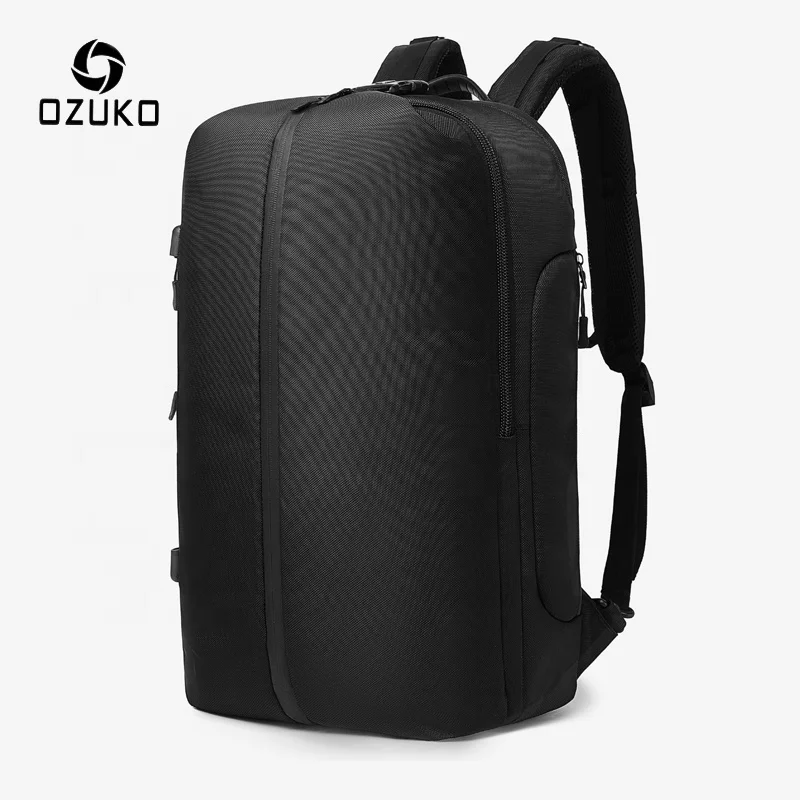 

Ozuko New Usb Fashion Luggage Travel Bags Cases Water Resistant School Laptop Backpack, Black,blue,camo,grey