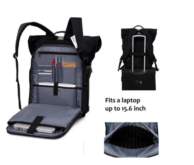 mochilas Stylish Wholesale Rolltop School Travel Laptop Backpack Unisex Casual Bag