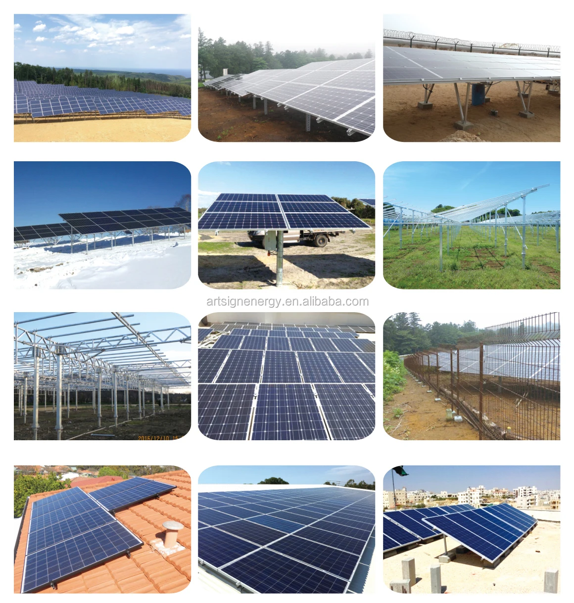 Solar Structure Rails Renewable Energy Mounting Structure System Solar Aluminium Mount Rails ...
