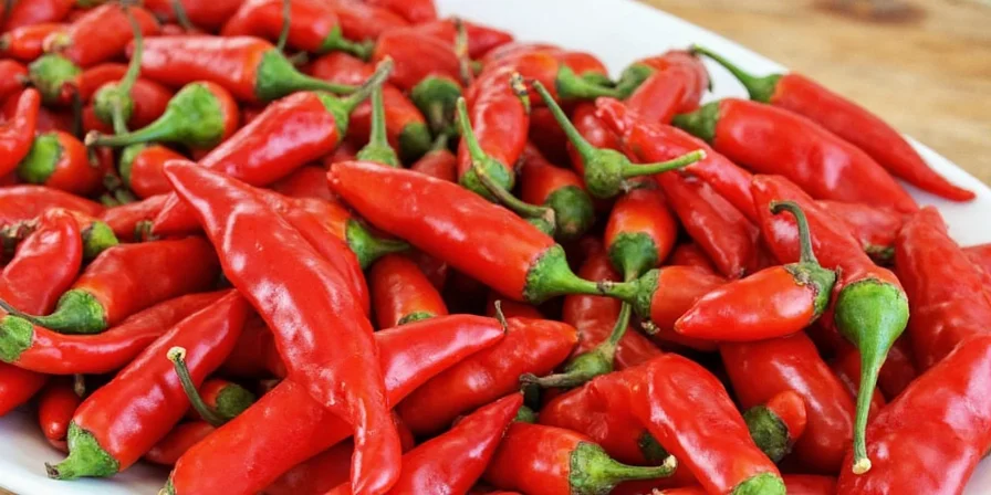 Infographic-style illustration with fun facts about Mirasol peppers