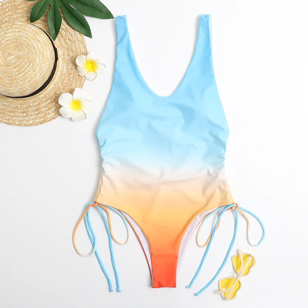 

Wholesales Women's Swimwear One Piece Beachwear Gradational Swimsuit For Women