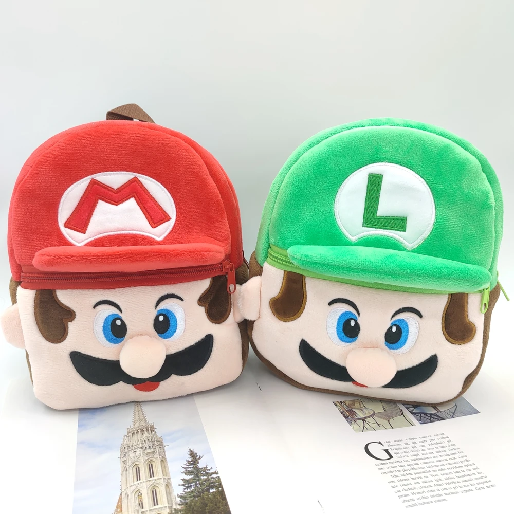 

Hot Sale Cute Cartoon Super Mario Plush Backpack Kids School Bag Children Lovely Marios Bro Backpack