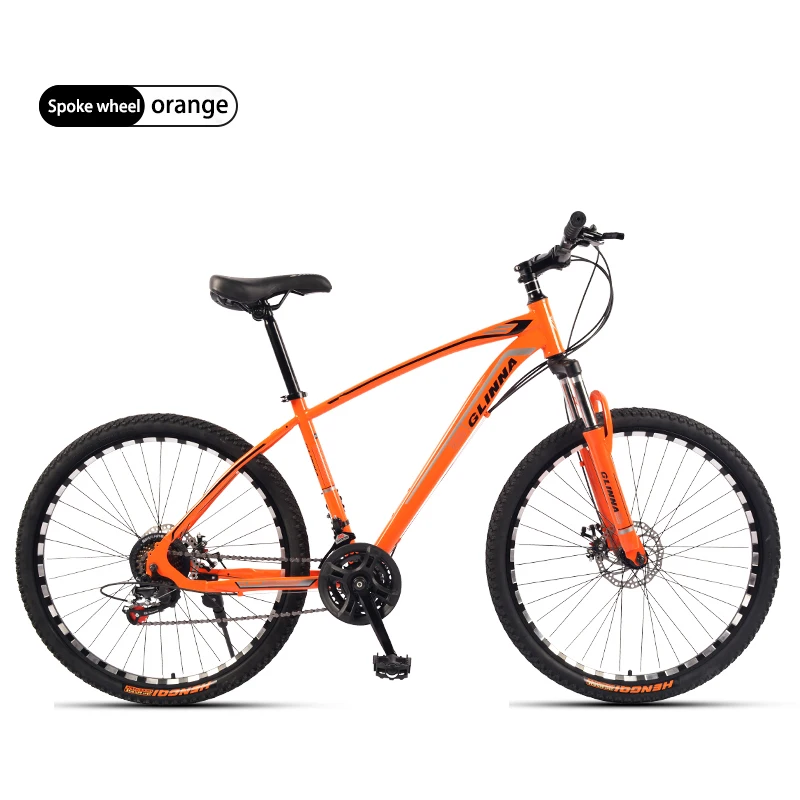 

2021 factory supply Cheap Wholesale 26 inch steel mountain bike, Orange/ green /white/black