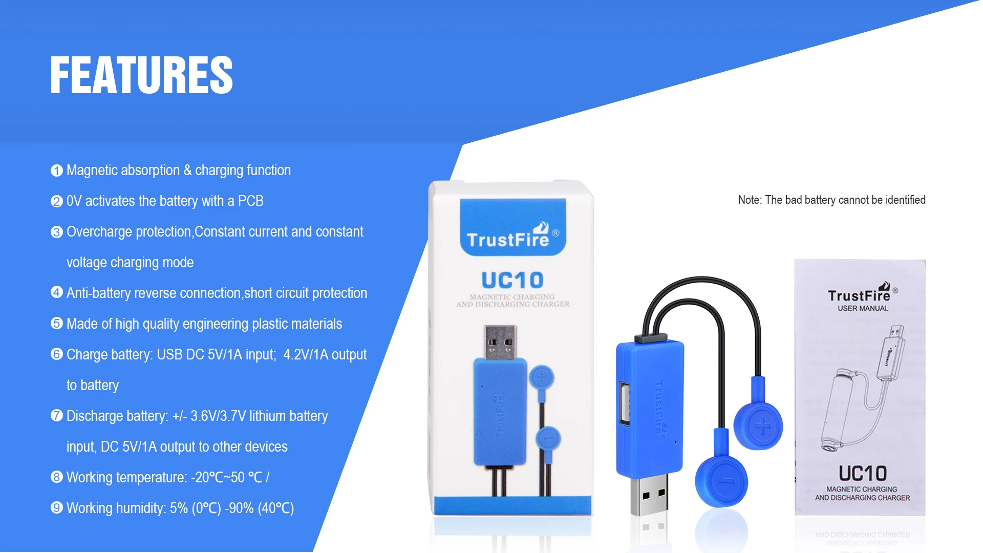 TrustFire 18650 3000mAh batteria al litio 3.7v celle ricaricabili agli ioni  di litio con circuito