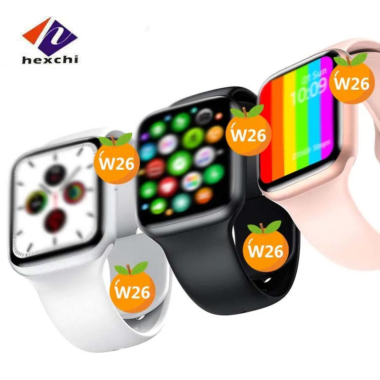 

Factory W26+ W26 smartwatch waterproof 1.75 inch ECG series 6 5 body temperature reloj inteligente bracelet 44mm W26 Smart Watch