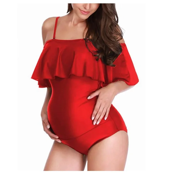 

Maternity Beachwear Bikinis Maternity Swimwear Sexy Solid Color One Piece Plus Size Maternity Swimsuit For Pregnant Women, Multiple color options