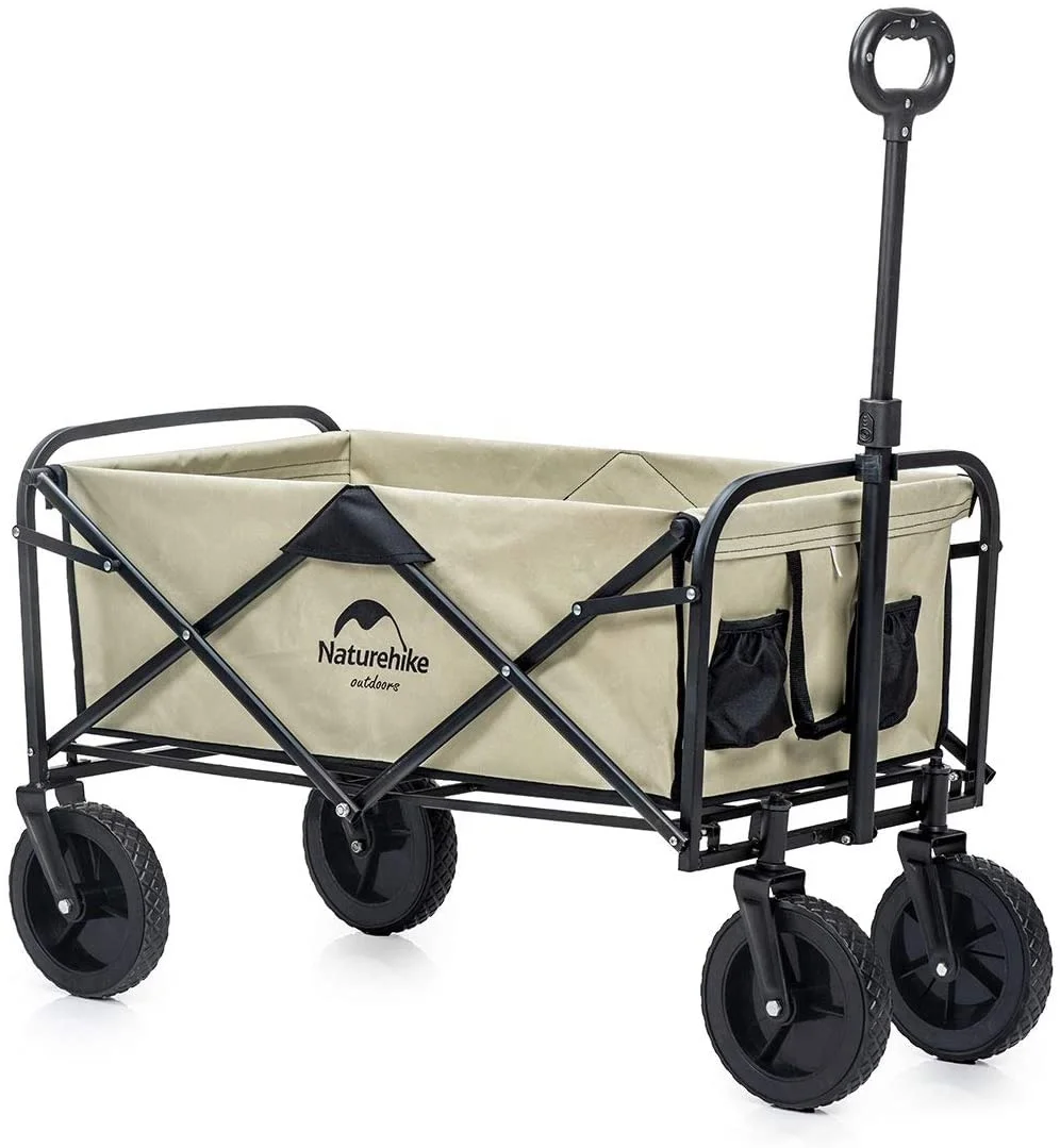 

Amazon Best Seller Collapsible Folding 4 Wheel Garden Carts Outdoor Park Wagon Picnic Camping Wagon Cart, 4 colors