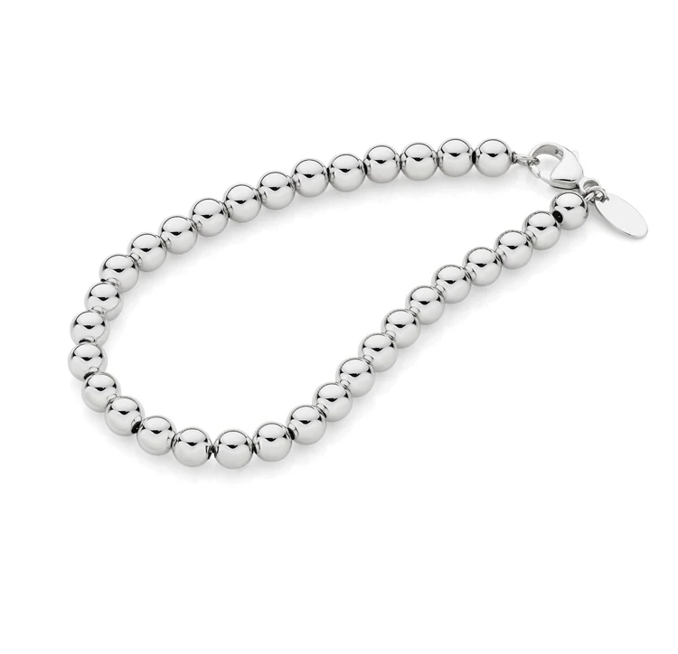 

pure silver bracelets silver ball bracelet 4mm beaded bracelet
