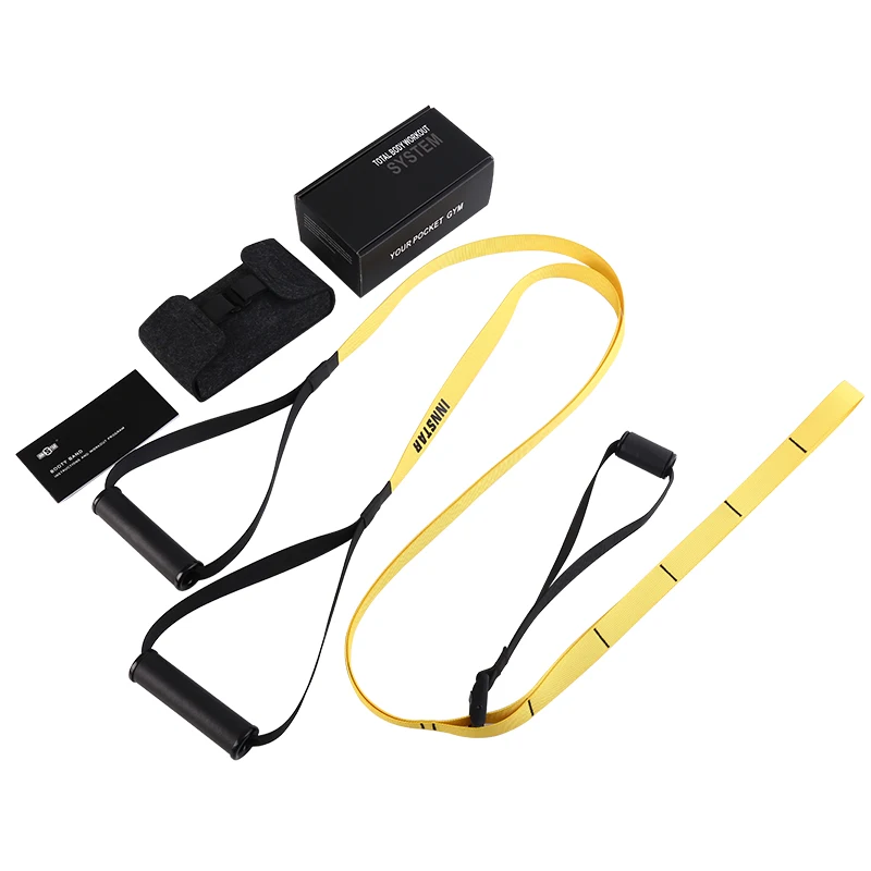 

Adjustable Suspension Train Body Weight Belt Indoor Exercise Equipment, Customized color