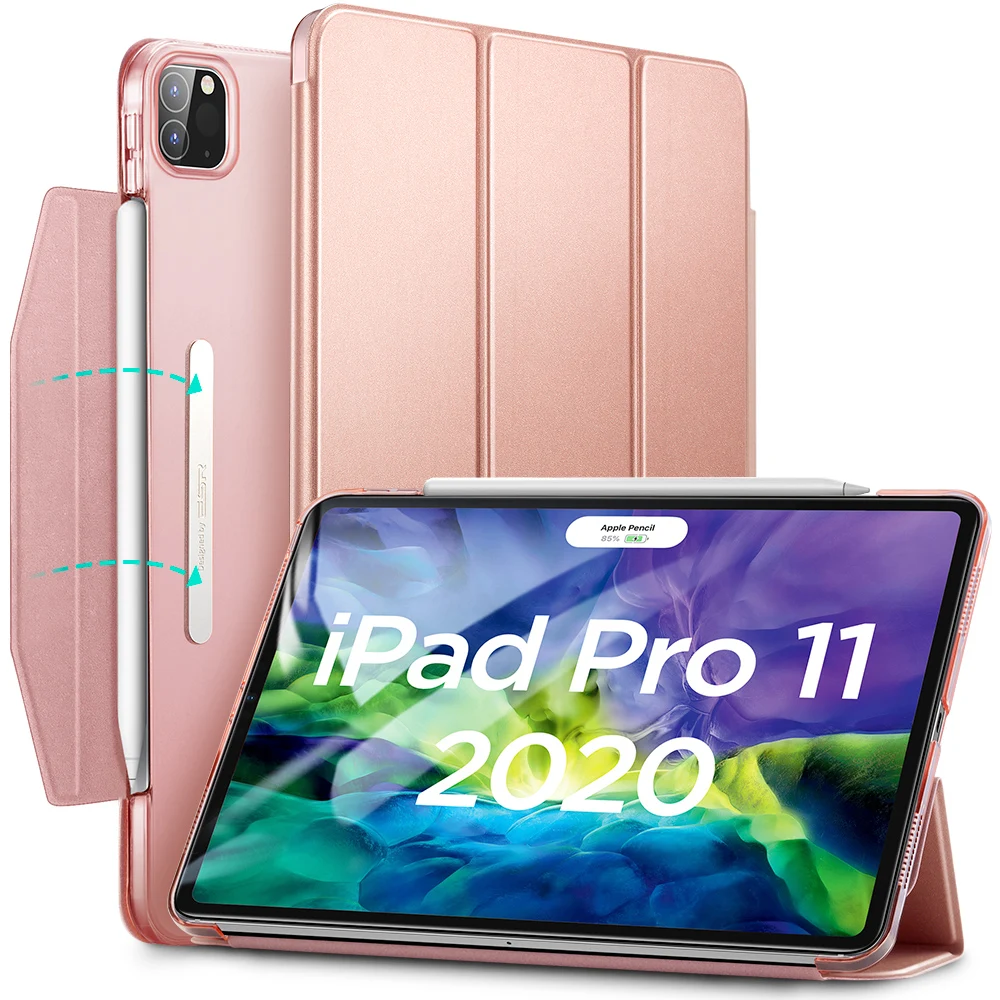 

ESR Case for iPad Pro 2020 Yippee Trifold Lightweight Stand with Clasp Auto Sleep/Wake Case for ipad pro 12.9 Case