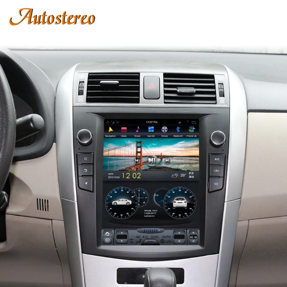 

4+128GB Android 9.0 For Toyota Corolla 2007-2013 Tesla Style Car GPS Navigation Multimedia Player Car Stereo Headunit Auto Radio