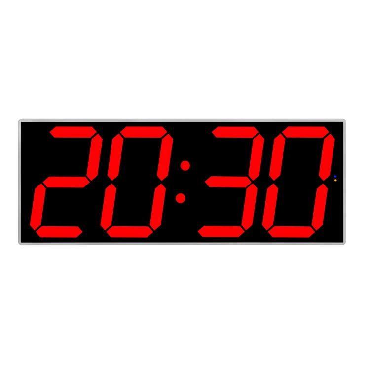 

2021 New Rectangle Red 6 Inch Wifi illuminated Digital New Smart Led Wall Clock