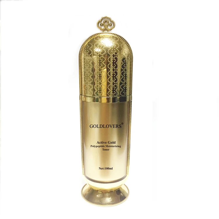 

moisturizing and smoothing 24k gold peptide anti aging beauty face toner, Golden
