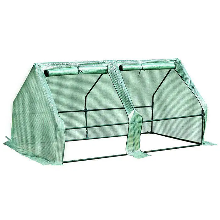

Grow Low Tunnel Greenhouse Portable Cheap Mini Green house PVC Transparent Garden Flower Greenhouses with Steel Pipes