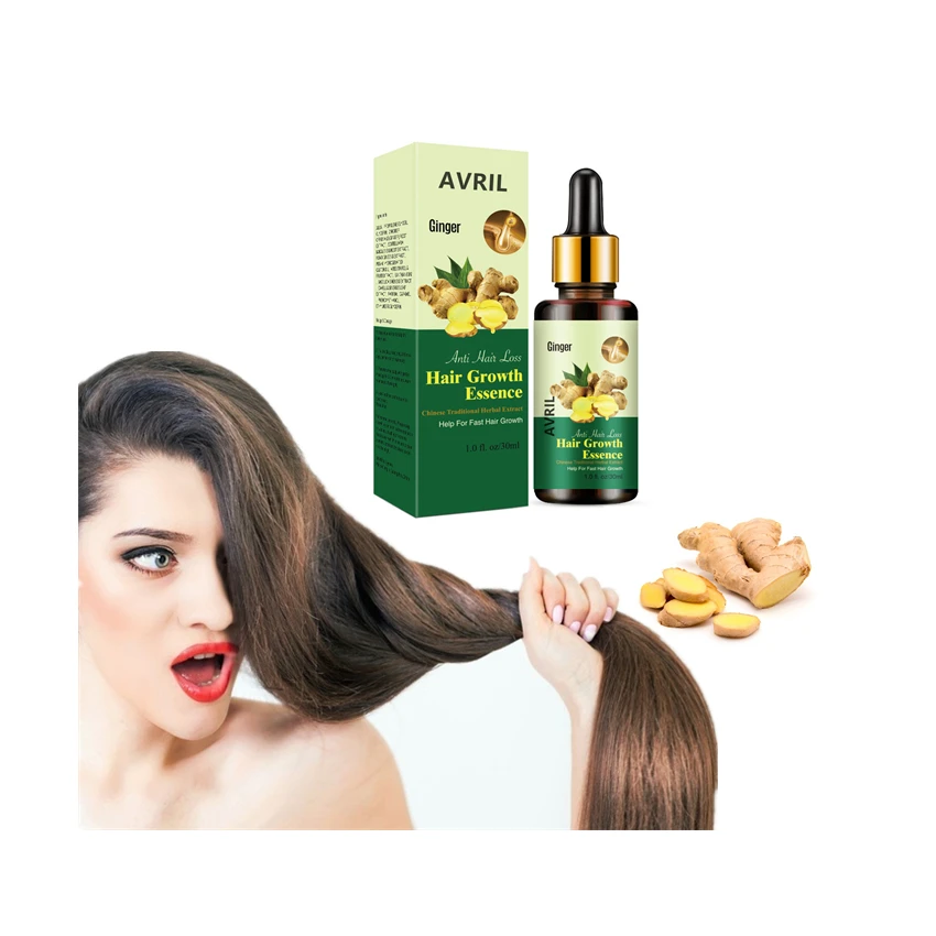 

OEM herbal treatment repair dense fast hair grows serum ginger hair grow essence oil, As the picture shows