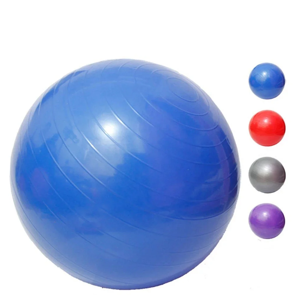 

PVC thickened yoga ball 45/55/65/75cm yoga studio shaping fitness ball smooth matte pilates ball, Blue