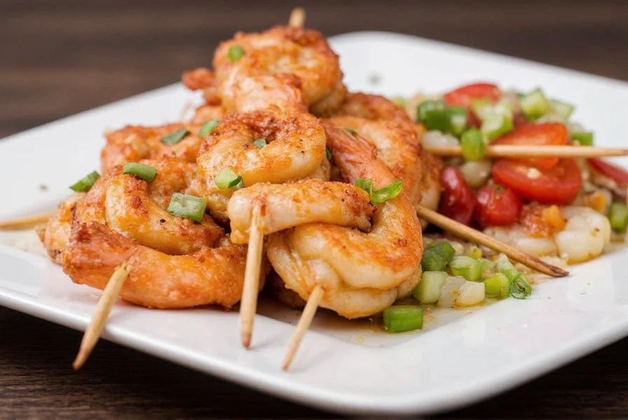 Satay shrimp with peanut sauce